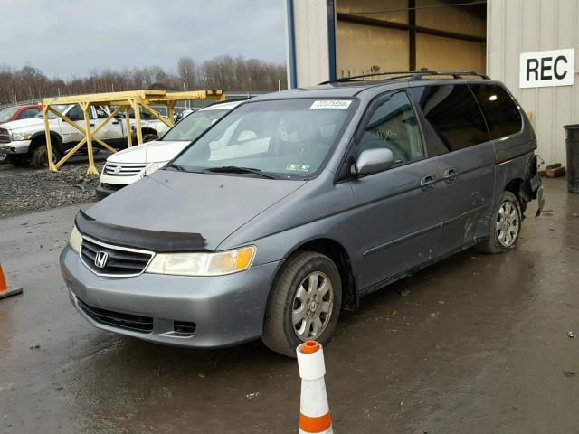 5FNRL18662B022506 - 2002 HONDA ODYSSEY EX BLUE photo 2