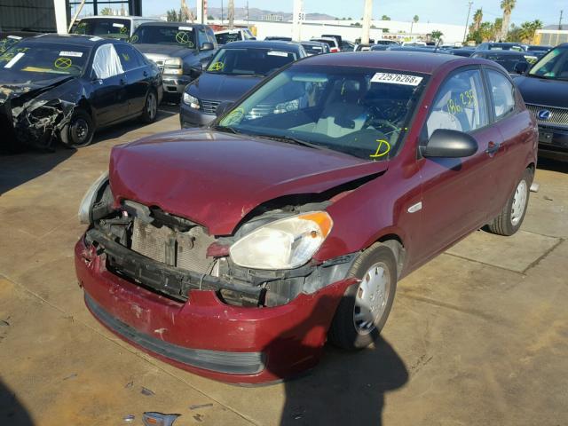 KMHCM36C77U048002 - 2007 HYUNDAI ACCENT GS MAROON photo 2