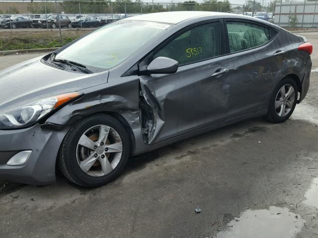 5NPDH4AE5DH345447 - 2013 HYUNDAI ELANTRA GL SILVER photo 9