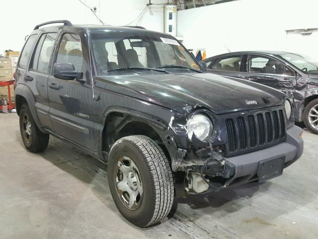 1J4GL48K84W240963 - 2004 JEEP LIBERTY SP BLACK photo 1