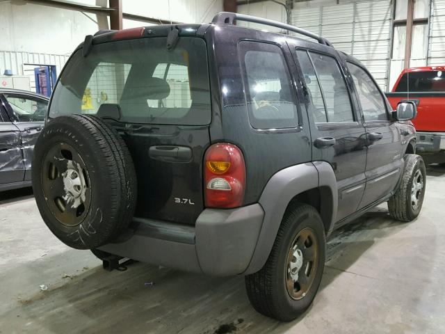 1J4GL48K84W240963 - 2004 JEEP LIBERTY SP BLACK photo 4