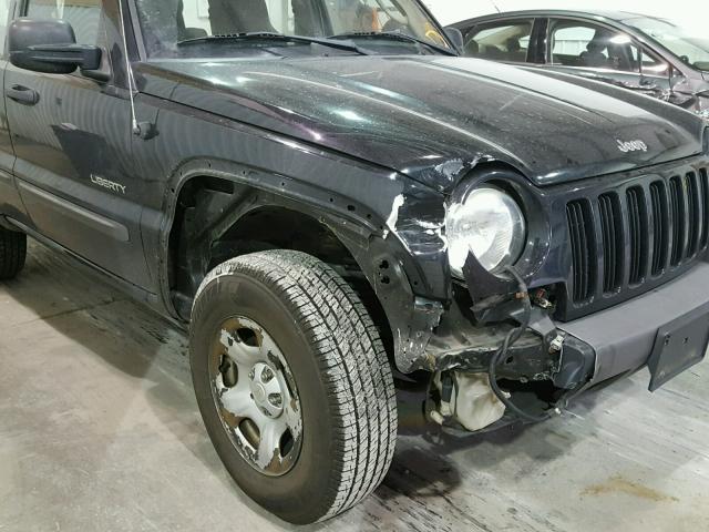 1J4GL48K84W240963 - 2004 JEEP LIBERTY SP BLACK photo 9