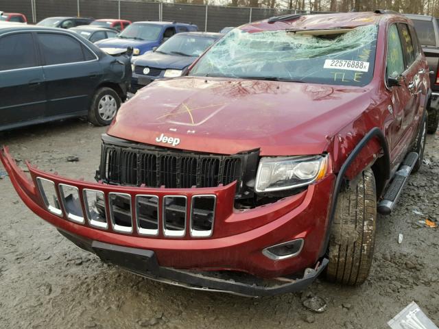 1C4RJFBG5FC676503 - 2015 JEEP GRAND CHER RED photo 2