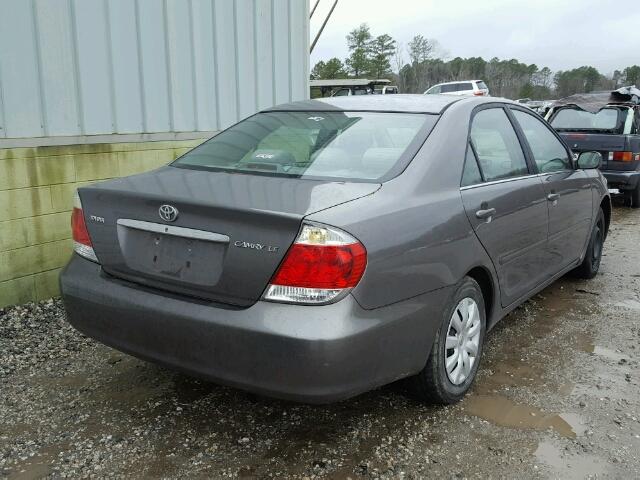 4T1BE30K85U620202 - 2005 TOYOTA CAMRY LE GRAY photo 4