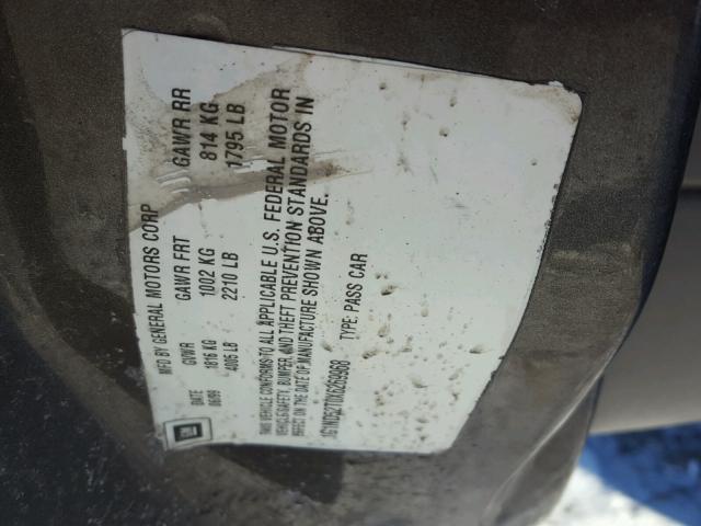 1G1NE52J82M504309 - 2002 CHEVROLET MALIBU LS ნაცრისფერი ფოტო 10