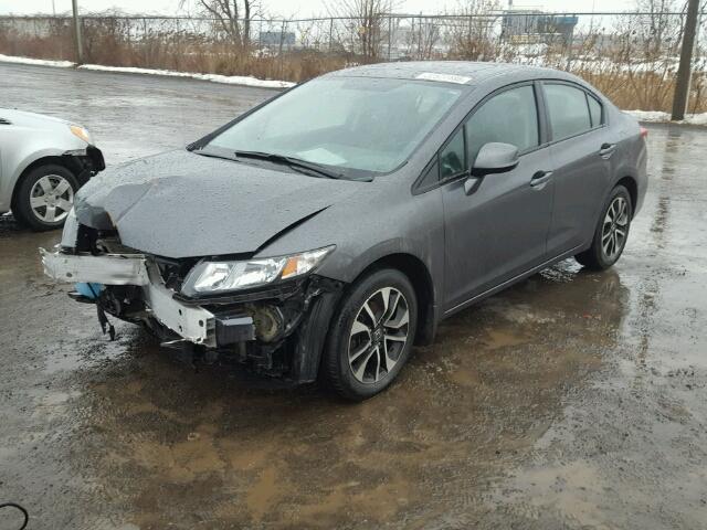 2HGFB2F59DH014050 - 2013 HONDA CIVIC LX CHARCOAL photo 2