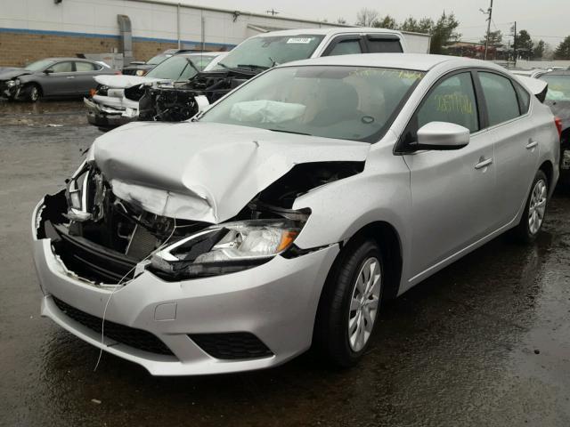 3N1AB7APXGY222695 - 2016 NISSAN SENTRA S SILVER photo 2