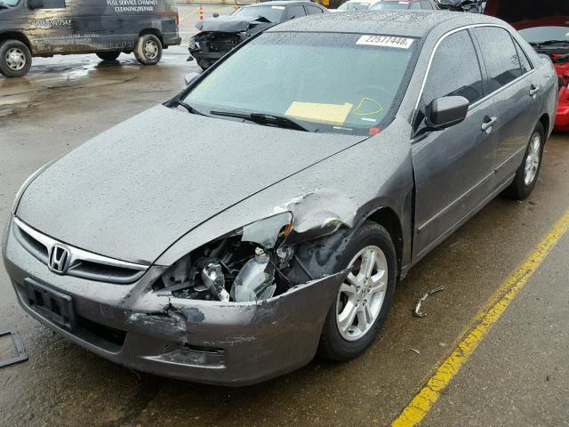 1HGCM56787A116443 - 2007 HONDA ACCORD EX GRAY photo 2