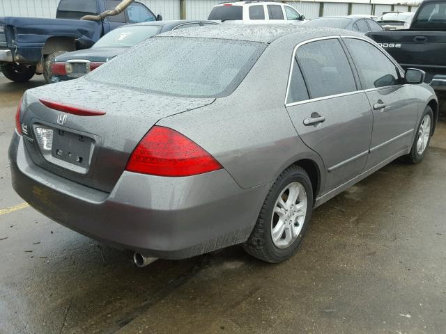 1HGCM56787A116443 - 2007 HONDA ACCORD EX GRAY photo 4