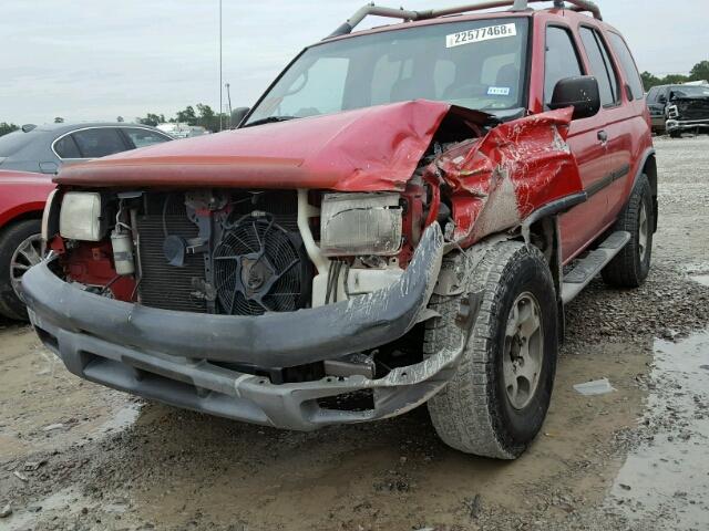 5N1ED28T4YC528294 - 2000 NISSAN XTERRA XE RED photo 2