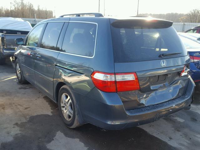 5FNRL38635B421356 - 2005 HONDA ODYSSEY EX GRAY photo 3