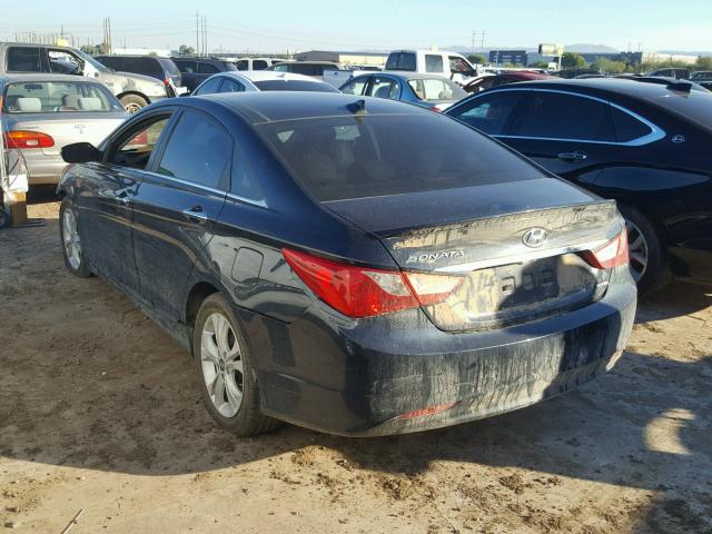 5NPEC4AC7DH544288 - 2013 HYUNDAI SONATA SE BLACK photo 3