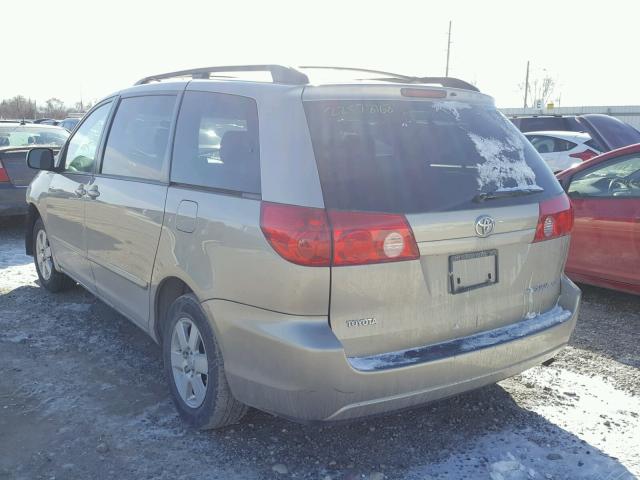 5TDZA23C96S534478 - 2006 TOYOTA SIENNA CE GOLD photo 3