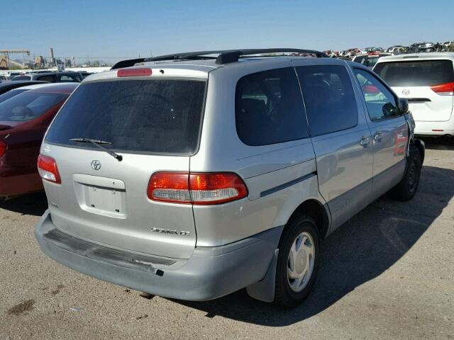 4T3ZF19C12U443667 - 2002 TOYOTA SIENNA CE SILVER photo 4