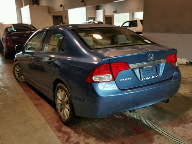 2HGFA1F87AH509415 - 2010 HONDA CIVIC EX ლურჯი ფოტო 3