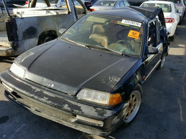 2HGED6344LH567048 - 1990 HONDA CIVIC BLACK photo 2