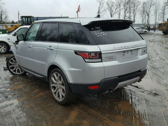 SALWR2KF9GA561579 - 2016 LAND ROVER RANGE ROVE SILVER photo 3