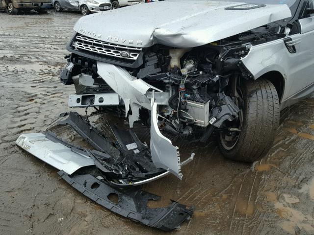 SALWR2KF9GA561579 - 2016 LAND ROVER RANGE ROVE SILVER photo 9