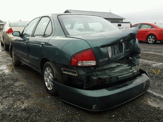 3N1CB51D2YL322503 - 2000 NISSAN SENTRA BAS GREEN photo 3