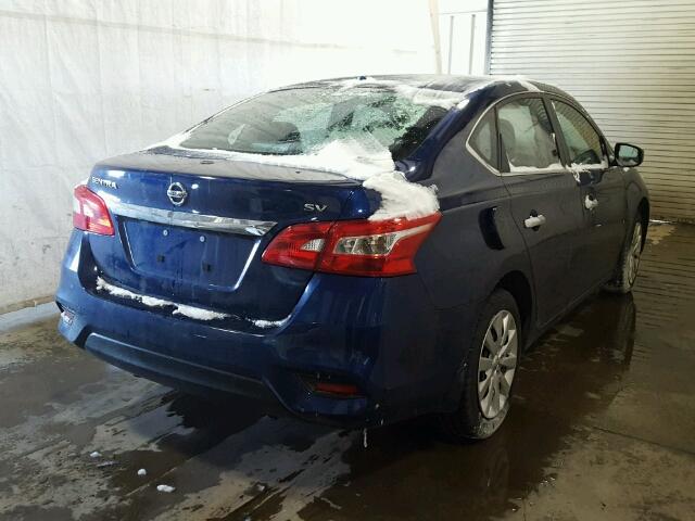 3N1AB7AP3GY274895 - 2016 NISSAN SENTRA S BLUE photo 4