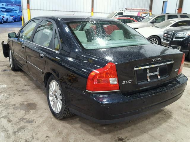 YV1TH592X61434155 - 2006 VOLVO S80 2.5T BLACK photo 3