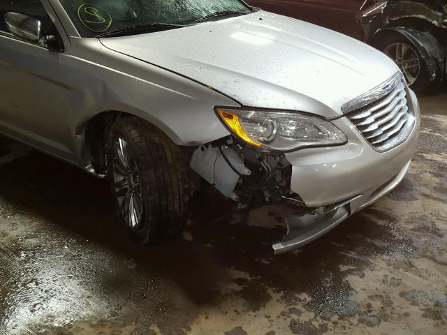 1C3CCBCB4CN293278 - 2012 CHRYSLER 200 LIMITE SILVER photo 9