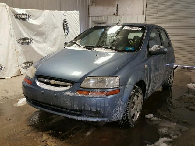 KL1TD66607B766607 - 2007 CHEVROLET AVEO BASE Niebieski zdjęcie 2