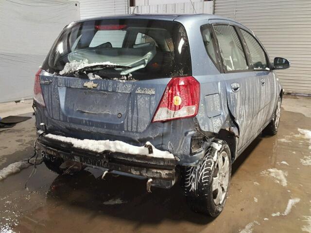 KL1TD66607B766607 - 2007 CHEVROLET AVEO BASE BLUE photo 4