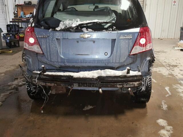 KL1TD66607B766607 - 2007 CHEVROLET AVEO BASE Niebieski zdjęcie 9