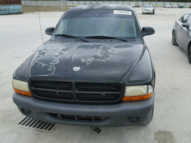 1D7HL12X73S136828 - 2003 DODGE DAKOTA SXT BLACK photo 9