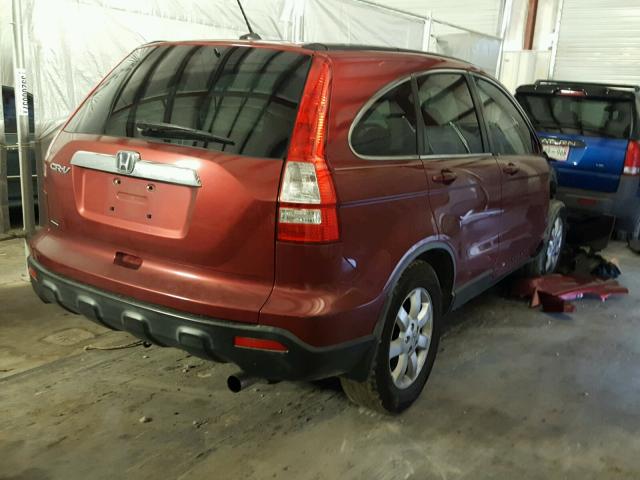 JHLRE387X7C023227 - 2007 HONDA CR-V EXL MAROON photo 4