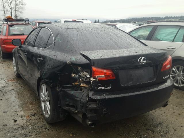 JTHBK262565017149 - 2006 LEXUS IS 250 BLACK photo 3