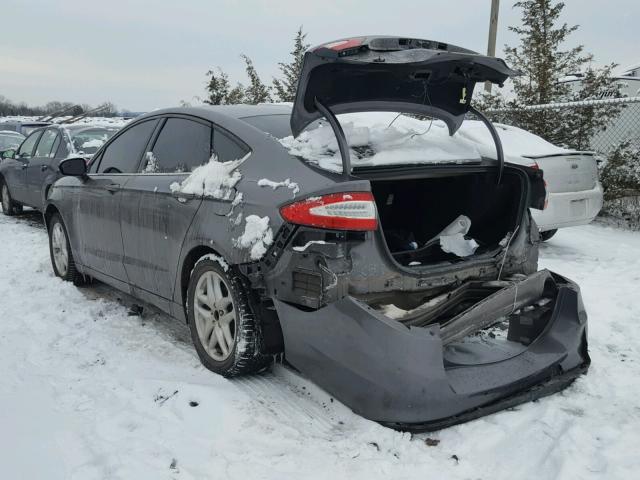 3FA6P0HR7ER264029 - 2014 FORD FUSION SE GRAY photo 3