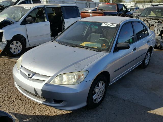 2HGES16374H643892 - 2004 HONDA CIVIC DX V SILVER photo 2