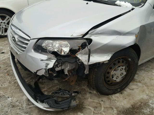 KMHDU4AD9AU826558 - 2010 HYUNDAI ELANTRA BL SILVER photo 9