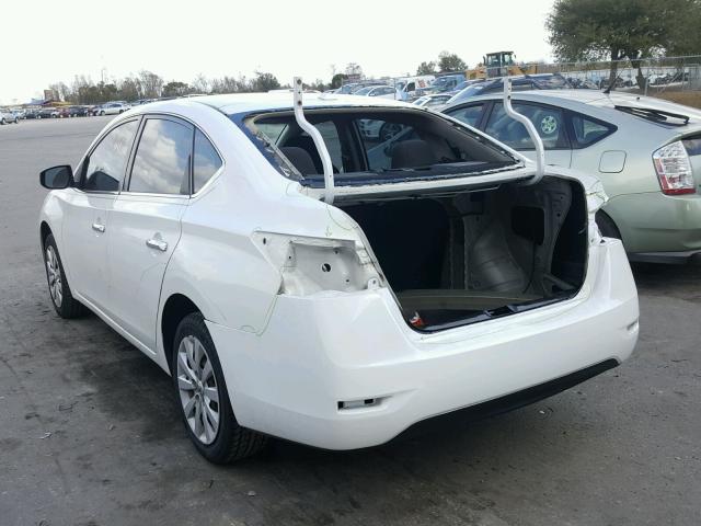 3N1AB7AP4DL744117 - 2013 NISSAN SENTRA SV WHITE photo 3