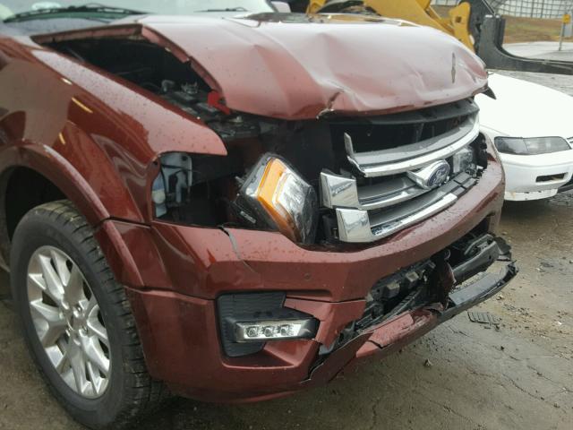 1FMJU1KT5GEF41835 - 2016 FORD EXPEDITION BURGUNDY photo 9