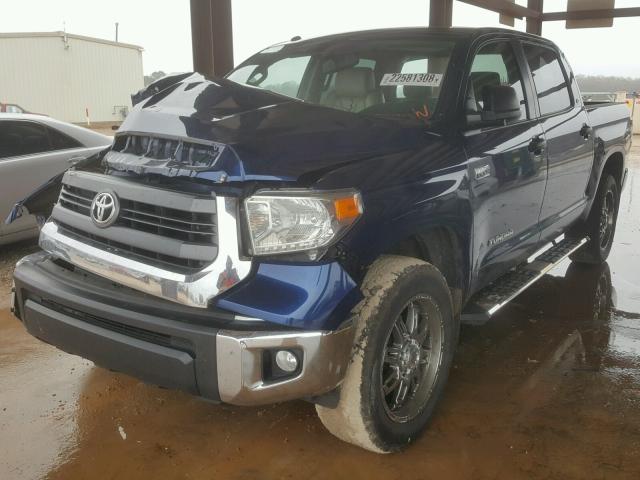 5TFEY5F16EX163598 - 2014 TOYOTA TUNDRA CRE BLUE photo 2