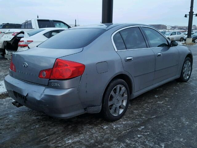 JNKCV51F85M305128 - 2005 INFINITI G35 GRAY photo 4