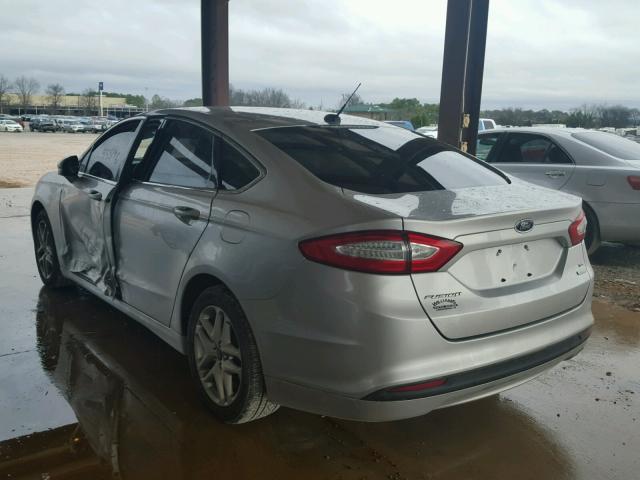 3FA6P0HD7ER137253 - 2014 FORD FUSION SE SILVER photo 3