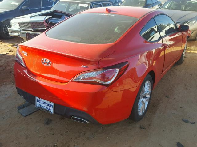 KMHHT6KJ1FU130868 - 2015 HYUNDAI GENESIS CO RED photo 4