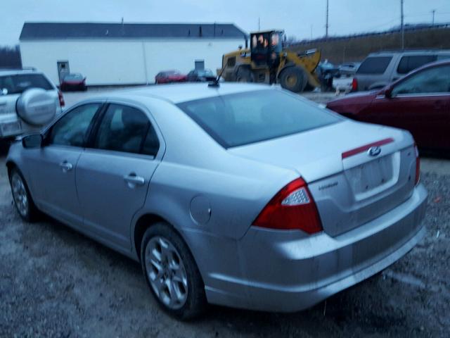 3FAHP0HA4BR293857 - 2011 FORD FUSION SE SILVER photo 3