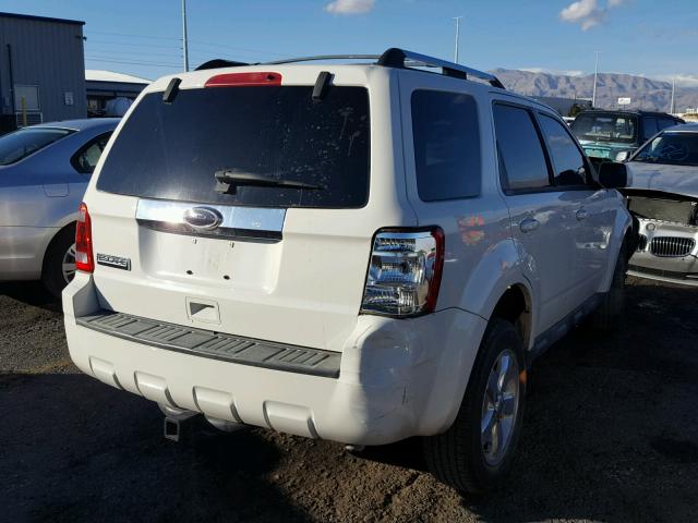 1FMCU0E77AKC72280 - 2010 FORD ESCAPE LIM WHITE photo 4