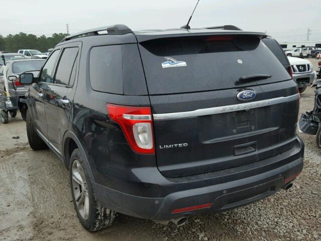 1FMHK7F8XCGA51953 - 2012 FORD EXPLORER L BLACK photo 3