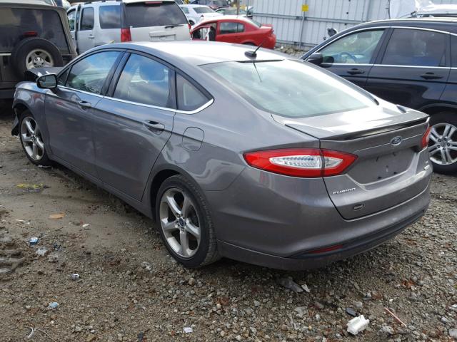 3FA6P0HR3DR146073 - 2013 FORD FUSION SE GRAY photo 3