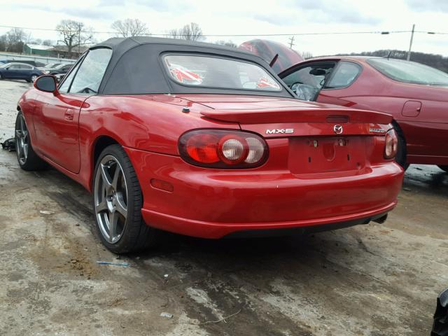 JM1NB354X40405012 - 2004 MAZDA MX-5 MIATA RED photo 3