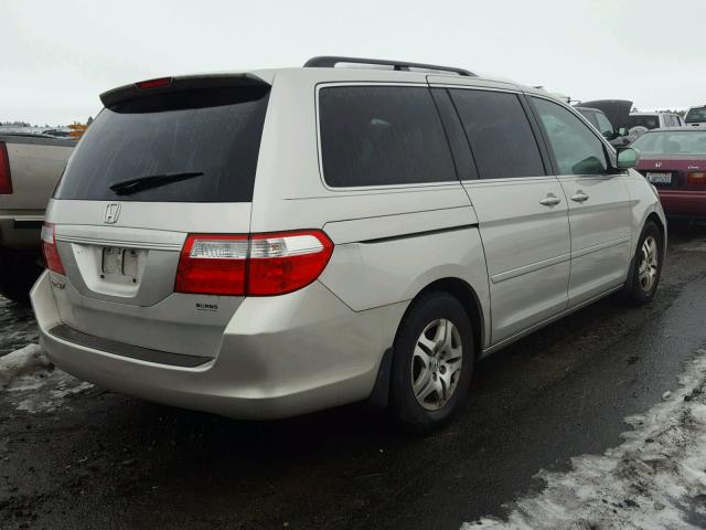 5FNRL38686B417515 - 2006 HONDA ODYSSEY EX SILVER photo 4