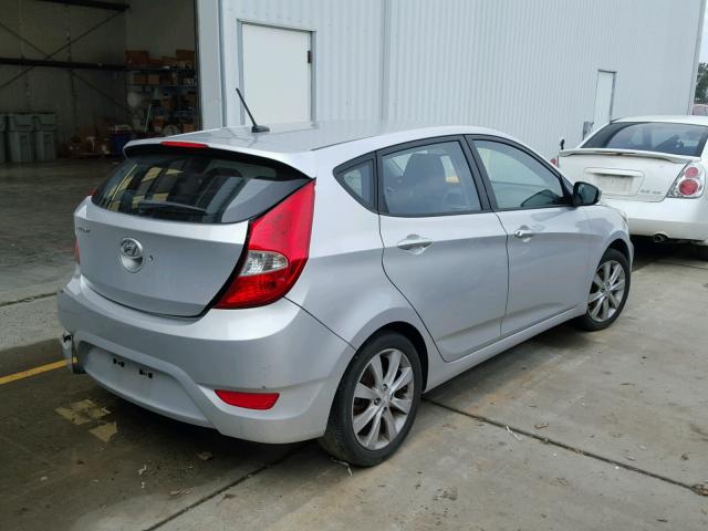 KMHCU5AEXDU073766 - 2013 HYUNDAI ACCENT GLS SILVER photo 4