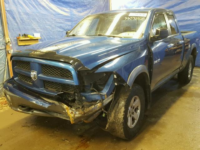 1D7RV1GP4AS106738 - 2010 DODGE RAM 1500 BLUE photo 2