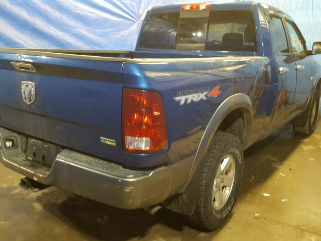 1D7RV1GP4AS106738 - 2010 DODGE RAM 1500 BLUE photo 4